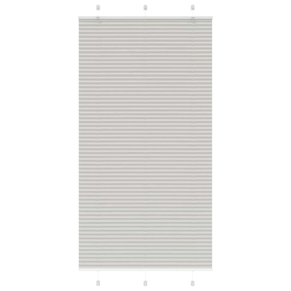 Vidaxl (Light Grey, 110 X 200 Cm) Pleated Blind Petrol Fabric Polyester