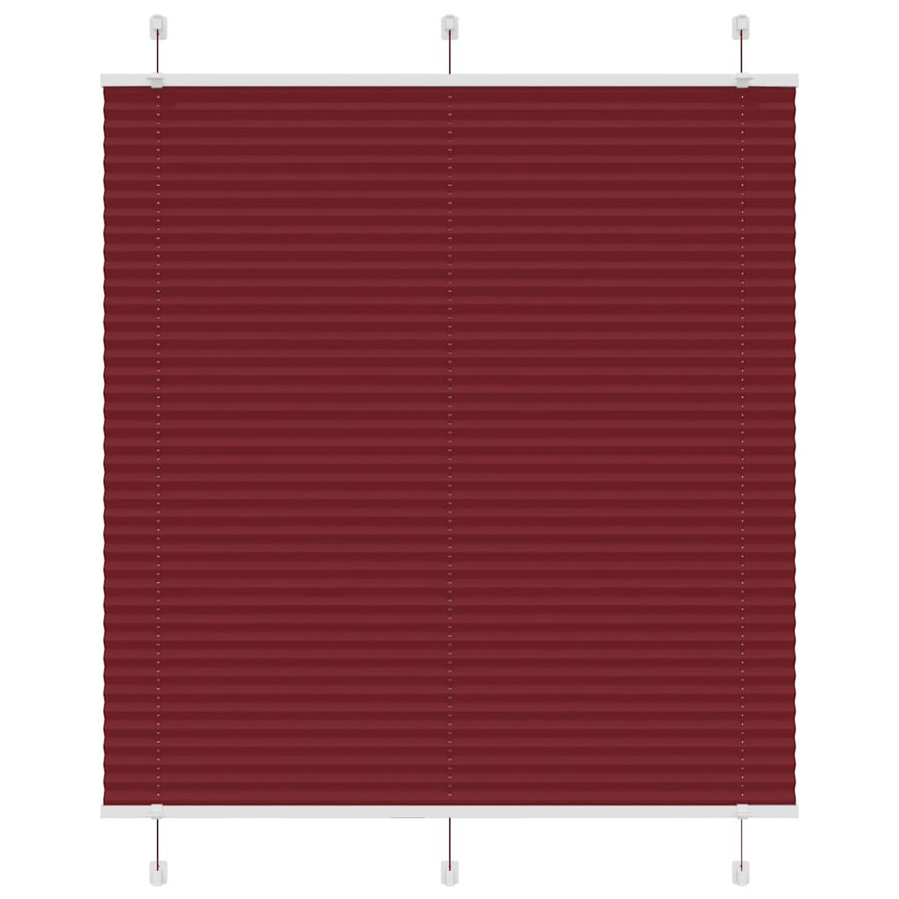 Vidaxl (Bordeaux Red, 115 X 150 Cm) Pleated Blind Petrol Fabric Polyester
