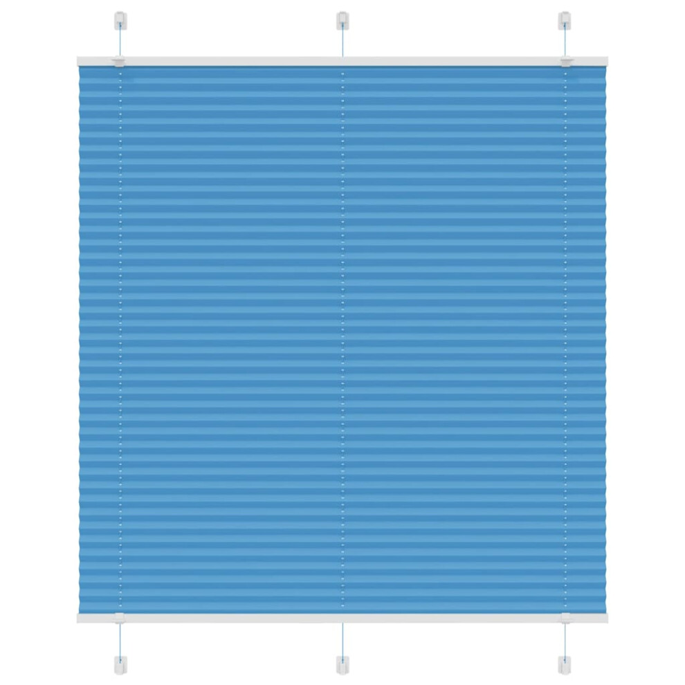 Vidaxl (Blue, 115 X 150 Cm) Pleated Blind Petrol Fabric Polyester