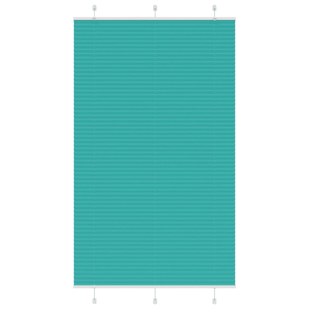 Vidaxl (Petrol Green, 115 X 200 Cm) Pleated Blind Petrol Fabric Polyester