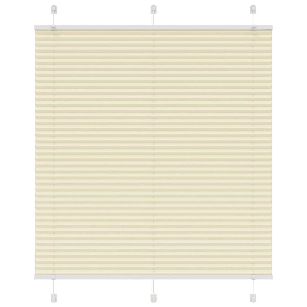 Vidaxl (Cream, 120 X 150 Cm) Pleated Blind Petrol Fabric Polyester