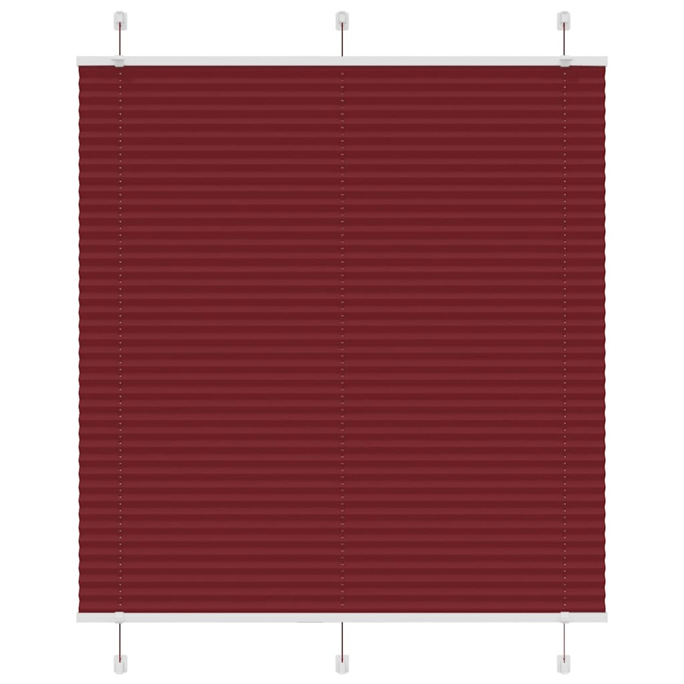 Vidaxl (Bordeaux Red, 120 X 150 Cm) Pleated Blind Petrol Fabric Polyester
