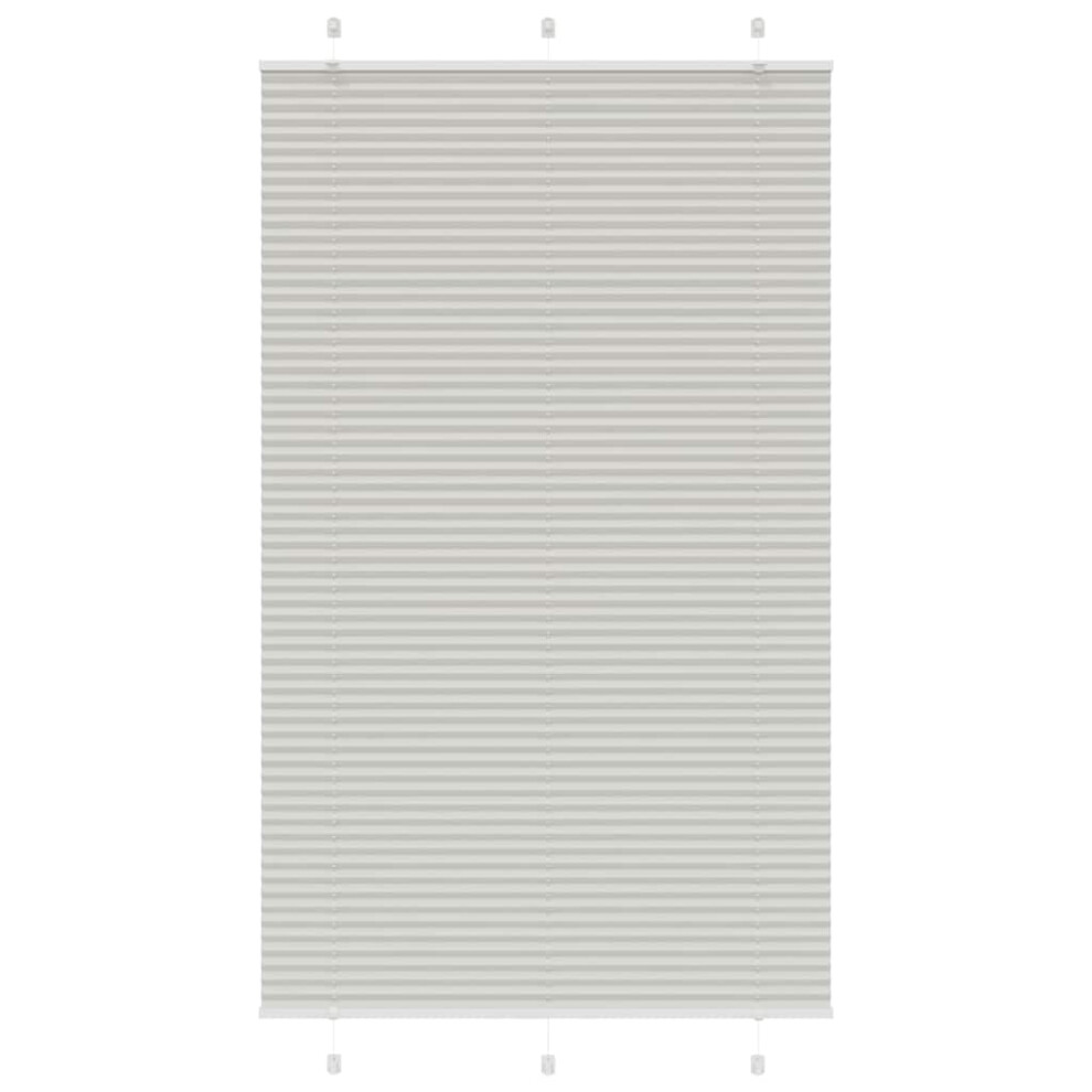 Vidaxl (Light Grey, 115 X 200 Cm) Pleated Blind Petrol Fabric Polyester