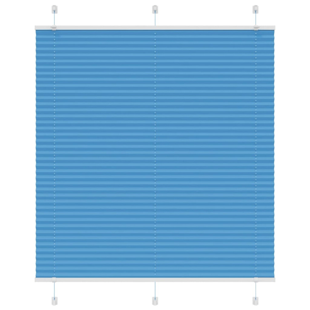 Vidaxl (Blue, 120 X 150 Cm) Pleated Blind Petrol Fabric Polyester