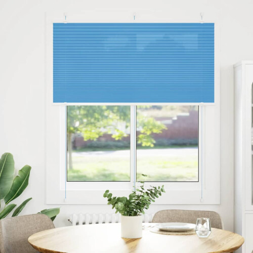 VidaXL vidaXL Plissee Blau 115x150 cm Stoffbreite 114,4 cm Polyester 1