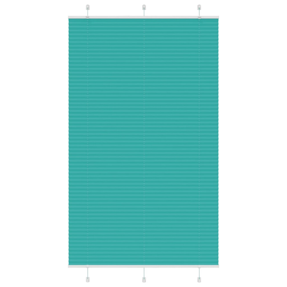 Vidaxl (Petrol Green, 120 X 200 Cm) Pleated Blind Petrol Fabric Polyester