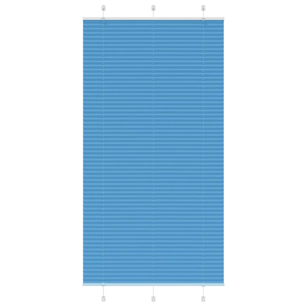 Vidaxl (Blue, 110 X 200 Cm) Pleated Blind Petrol Fabric Polyester