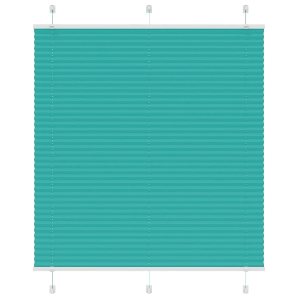 Vidaxl (Petrol Green, 115 X 150 Cm) Pleated Blind Petrol Fabric Polyester