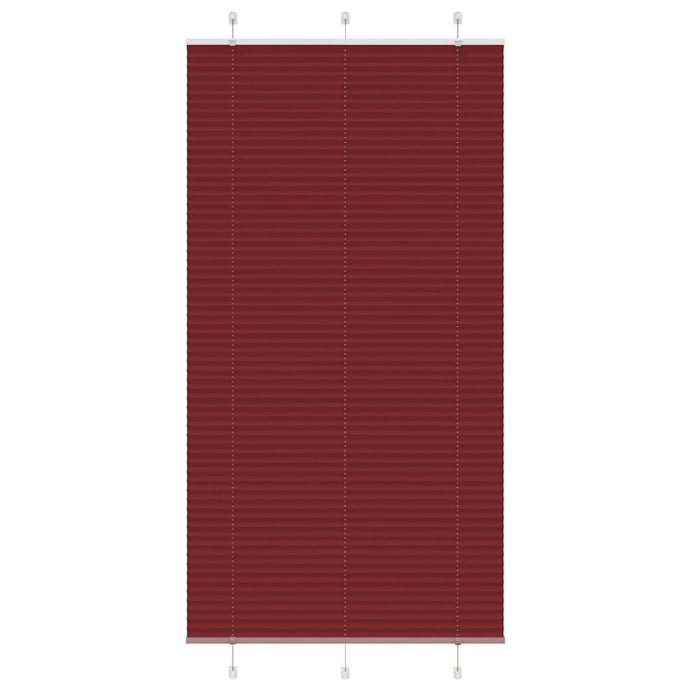 Vidaxl (Bordeaux Red, 110 X 200 Cm) Pleated Blind Petrol Fabric Polyester