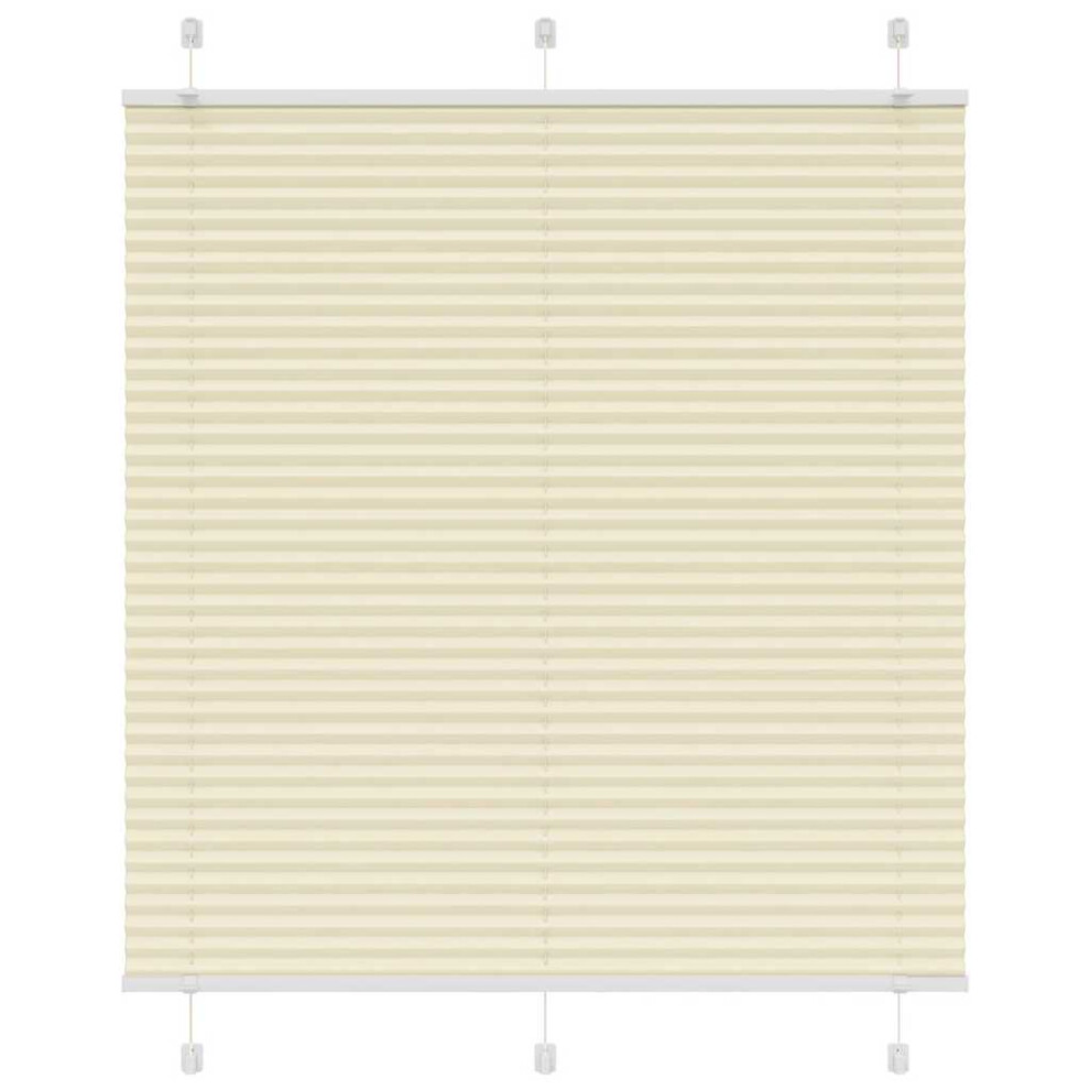 Vidaxl (Cream, 120 X 100 Cm) Pleated Blind Petrol Fabric Polyester