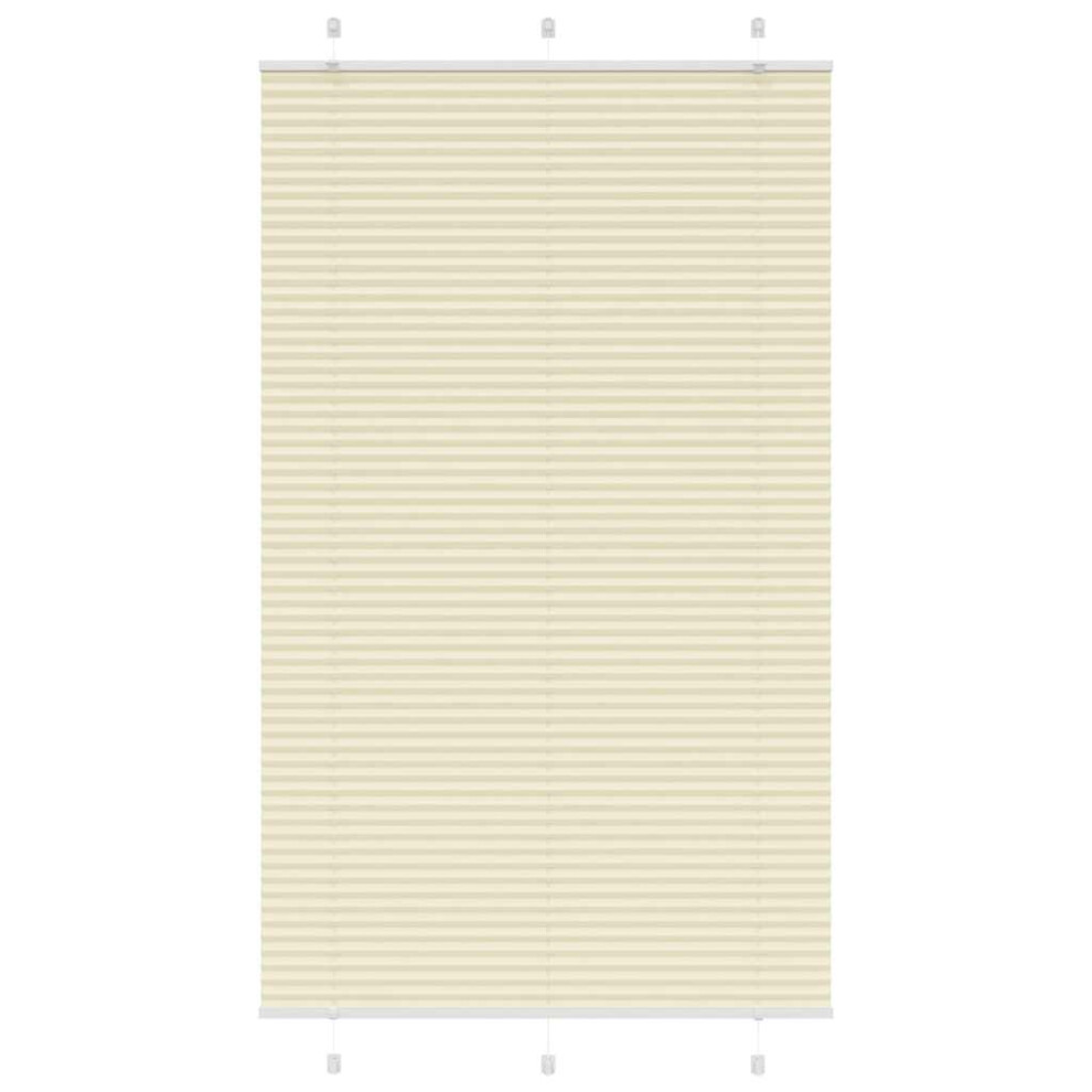 Vidaxl (Cream, 120 X 200 Cm) Pleated Blind Petrol Fabric Polyester