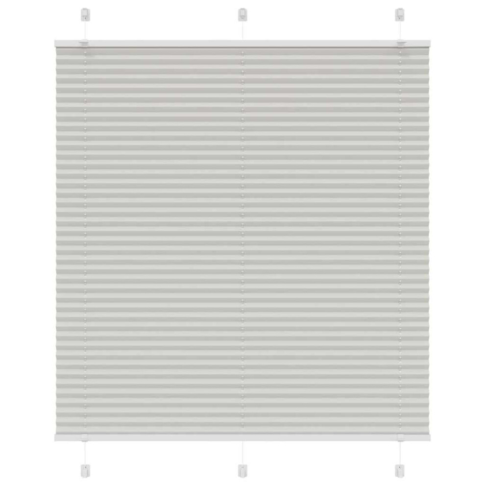 Vidaxl (Light Grey, 115 X 150 Cm) Pleated Blind Petrol Fabric Polyester
