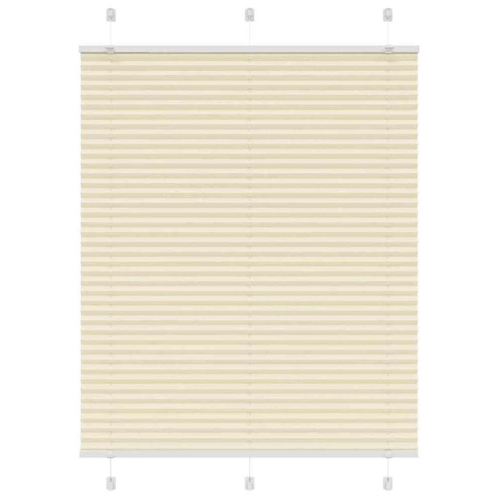 Vidaxl (Cream, 110 X 150 Cm) Pleated Blind Petrol Fabric Polyester