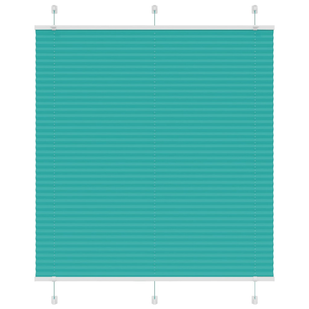 Vidaxl (Petrol Green, 120 X 150 Cm) Pleated Blind Petrol Fabric Polyester