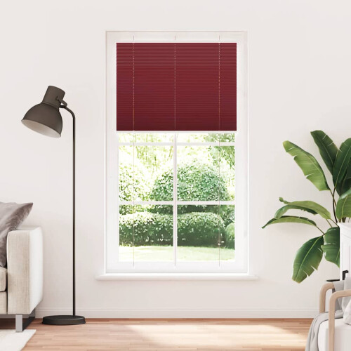 VidaXL vidaXL Plissee Bordeauxrot 110x200 cm Stoffbreite 109,4 cm Polyester 1