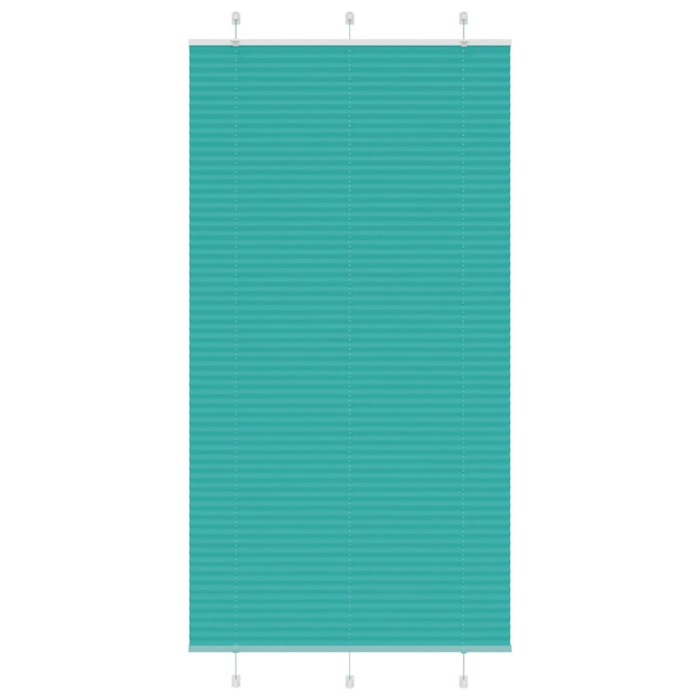 Vidaxl (Petrol 110 X 200 Cm) Pleated Blind Petrol Fabric Polyester Green