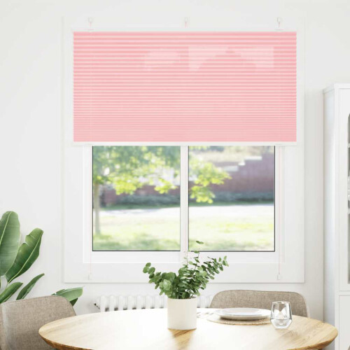 VidaXL vidaXL Plissee Rosa 115x100 cm Stoffbreite 114,4 cm Polyester 1