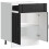 VidaXL vidaXL Kitchen Base Cabinet Lucca Black Engineered Wood sink base cabinet 7
