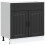 VidaXL vidaXL Kitchen Base Cabinet Lucca Black Engineered Wood sink base cabinet 1