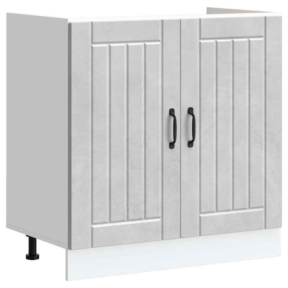 vidaXL Sink Base Cabinet Lucca Concrete Grey Engineered Wood