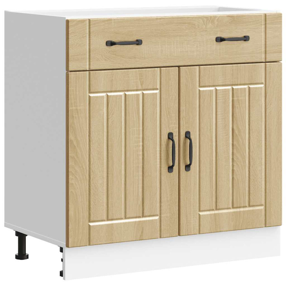vidaXL Kitchen Base Cabinet Lucca Sonoma Oak Engineered Wood sink base cabinet
