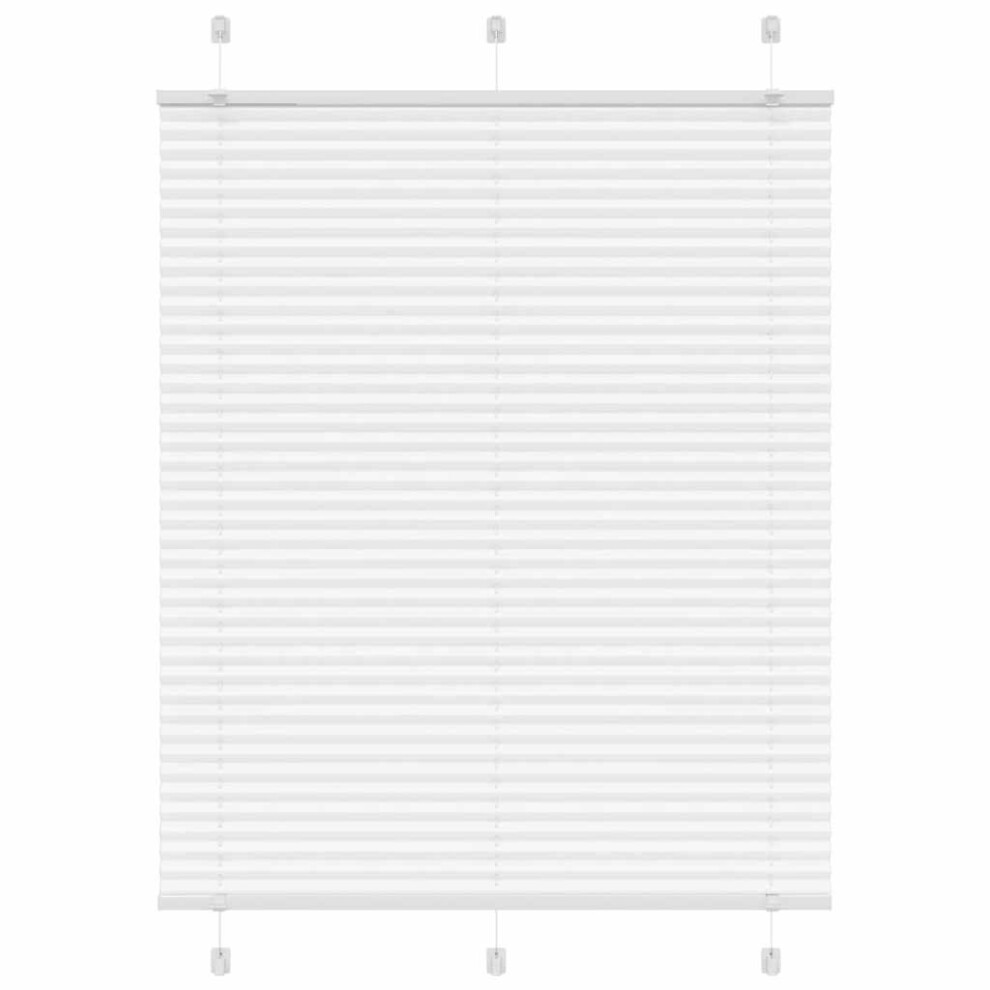 Vidaxl (White, 110 X 150 Cm) Pleated Blind Petrol Fabric Polyester