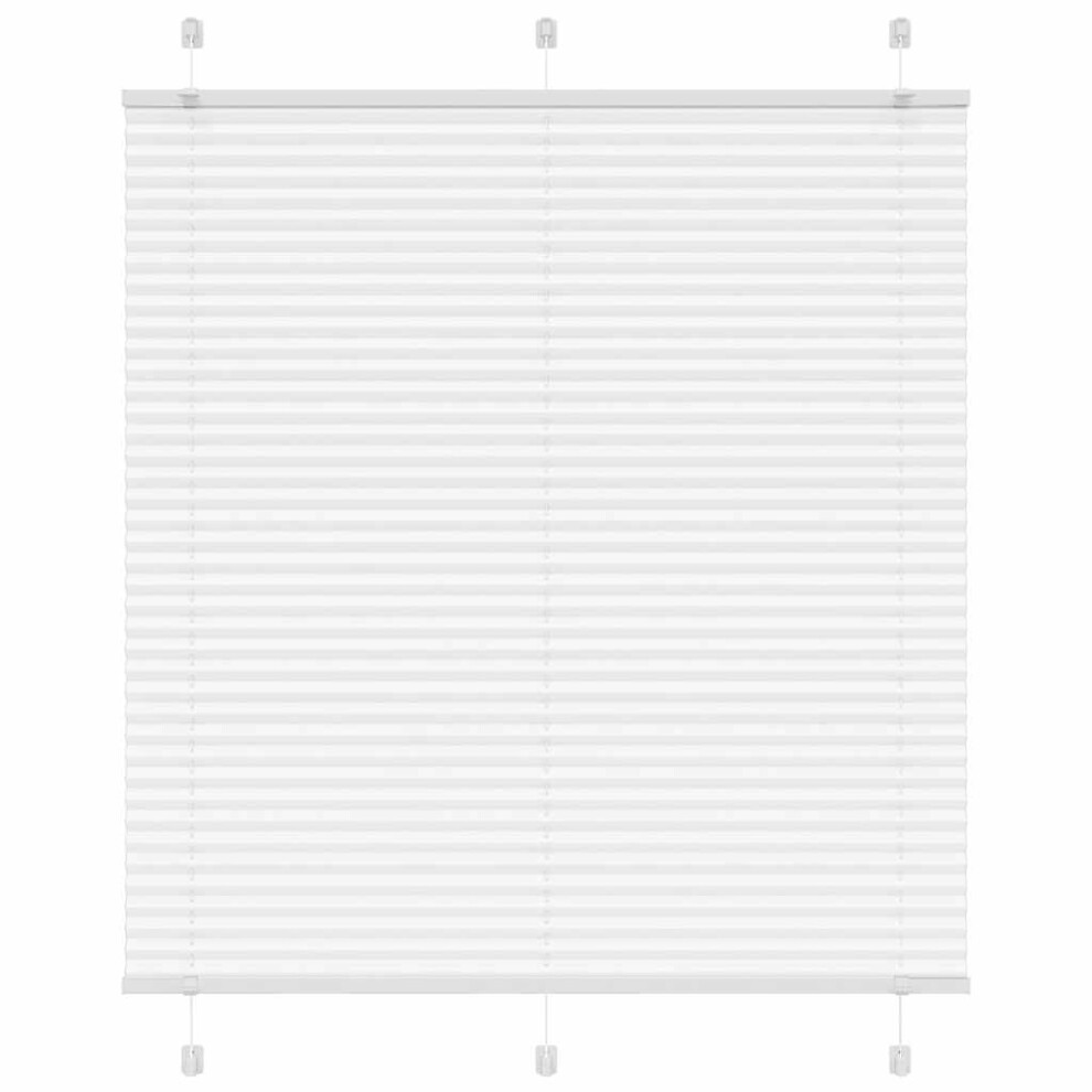 Vidaxl (White, 115 X 150 Cm) Pleated Blind Petrol Fabric Polyester
