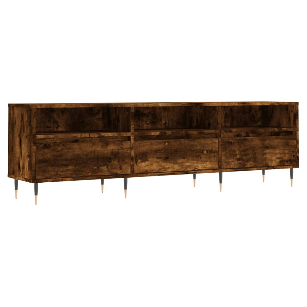 Vidaxl Tv Cabinet Tv Unit Media Cabinet Tv Stand Smoked Oak Engineered Wood