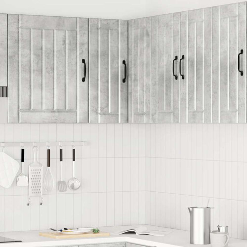 VidaXL vidaXL Kitchen Wall Corner Cabinet Lucca Concrete Grey Engineered Wood 2