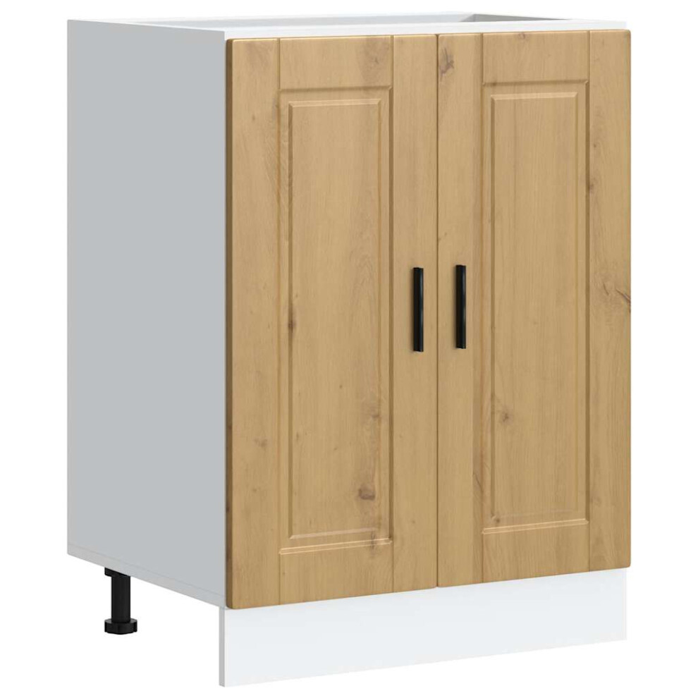 Vidaxl Kitchen Base Cabinet Porto Artisan Oak Engineered Wood