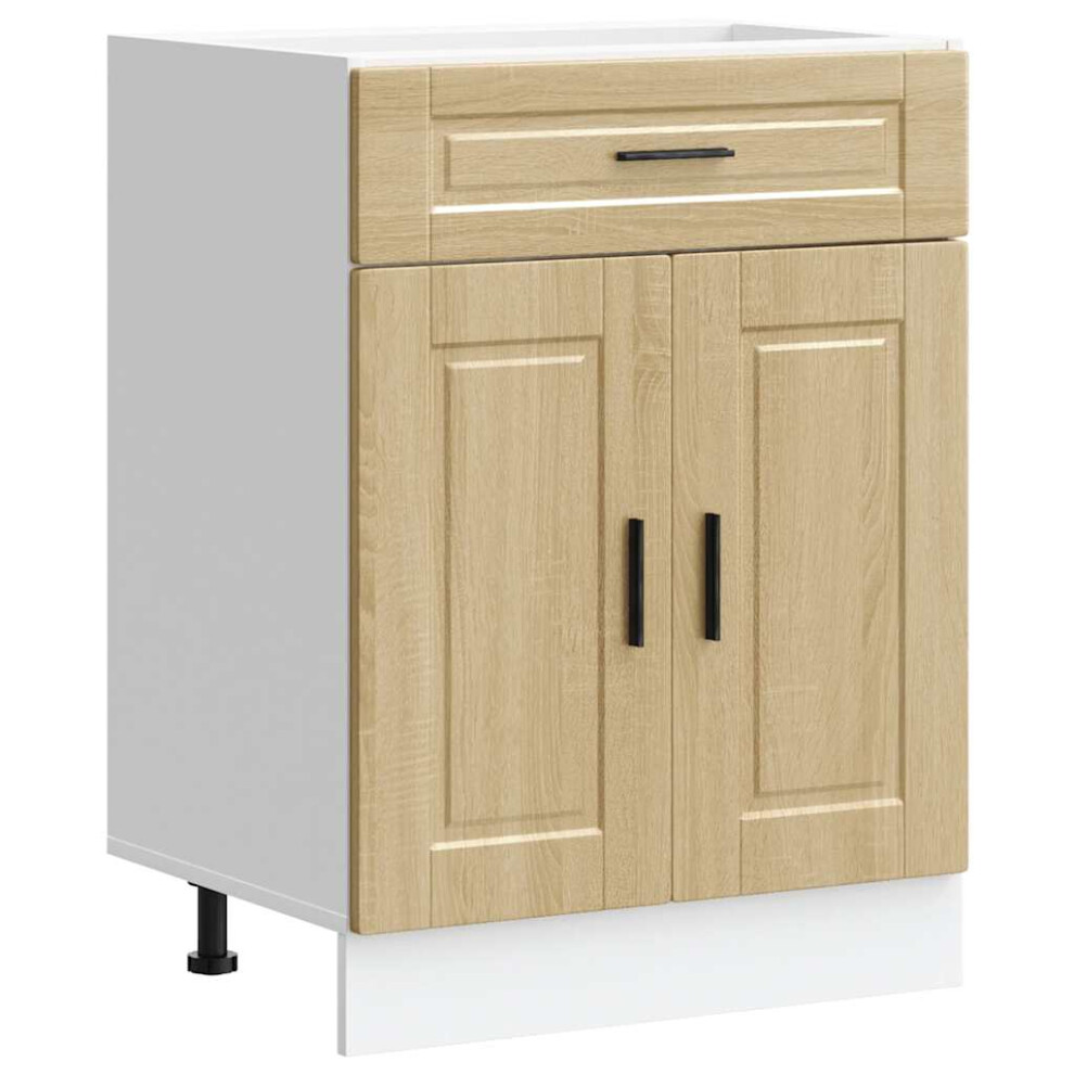 vidaXL Kitchen Base Cabinet Porto Sonoma Oak Engineered Wood sink base cabinet