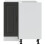 VidaXL vidaXL Kitchen Corner Base Cabinet Porto Black Engineered Wood 5