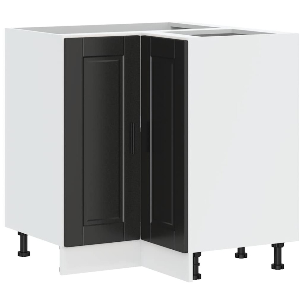 vidaXL Kitchen Corner Base Cabinet Porto Black Engineered Wood
