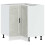 VidaXL vidaXL Kitchen Corner Base Cabinet Porto Concrete Grey Engineered Wood 1