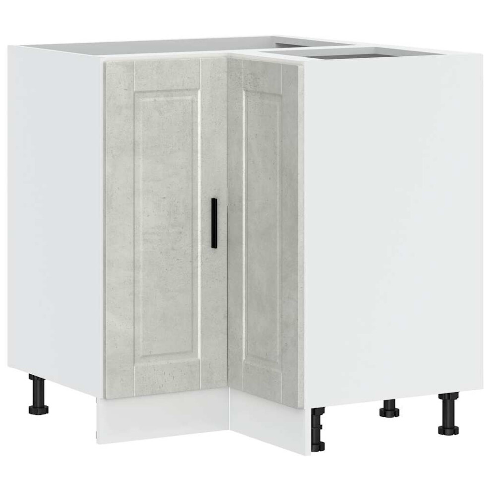 Vidaxl Kitchen Corner Base Cabinet Porto Concrete Engineered Wood Grey