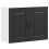 VidaXL vidaXL Kitchen Wall Cabinet Kalmar Black Engineered Wood kitchen wall unit 1
