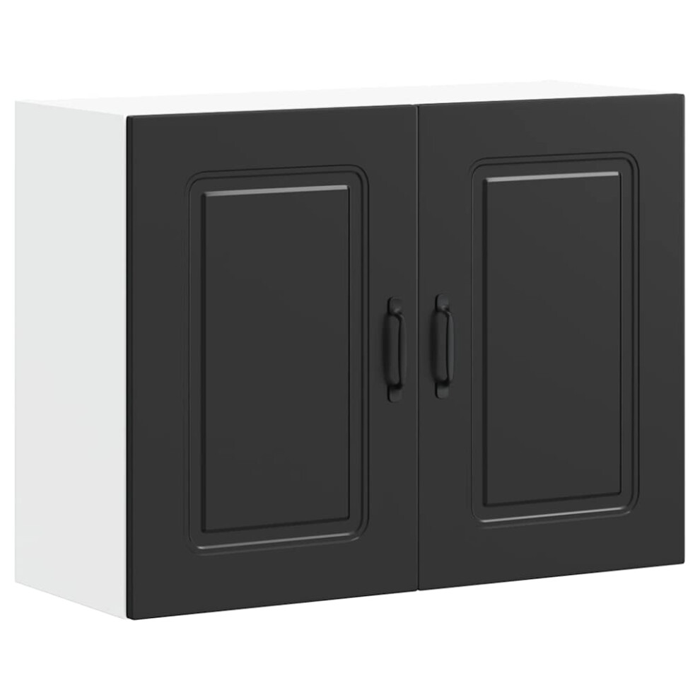 vidaXL Kitchen Wall Cabinet Kalmar Black Engineered Wood kitchen wall unit