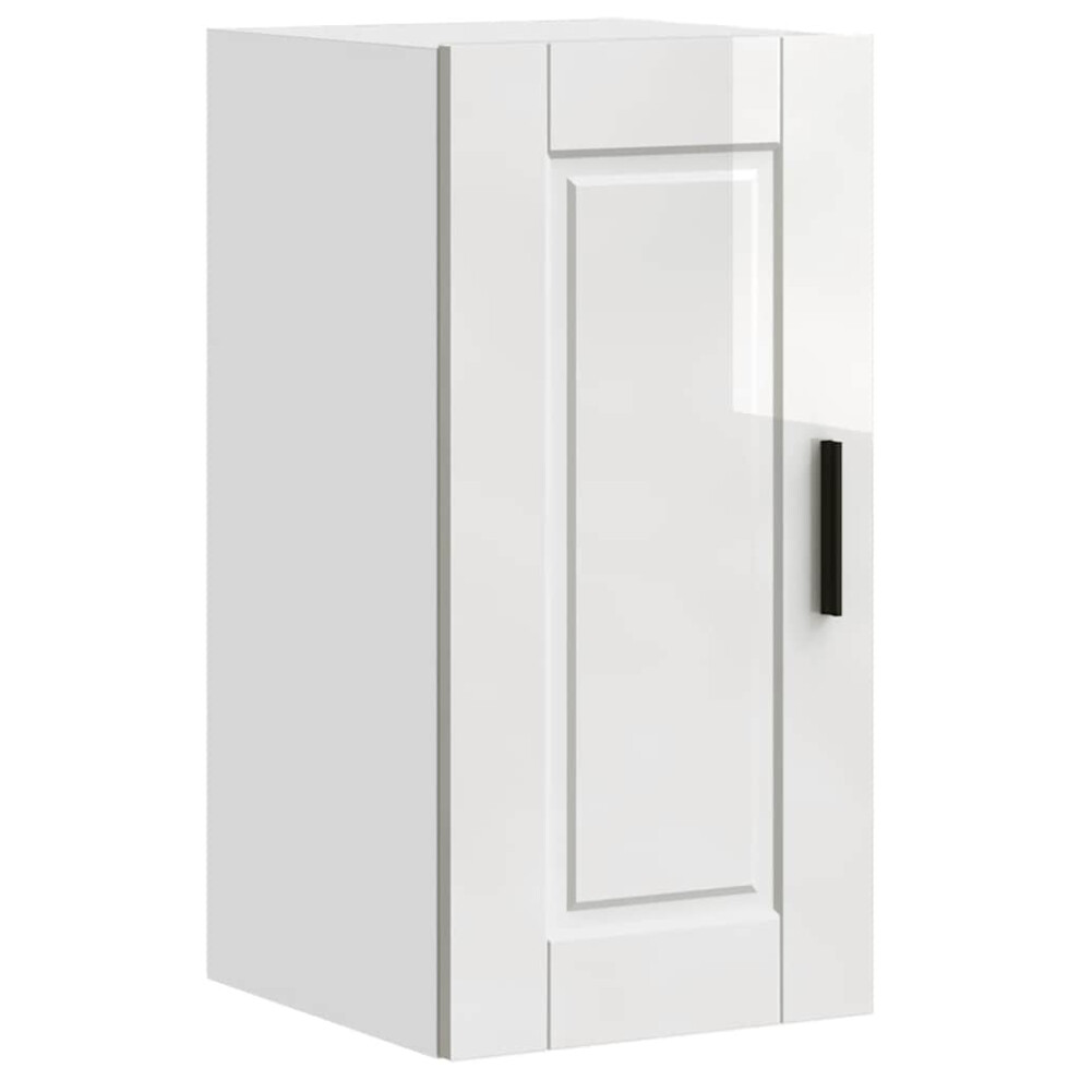 Vidaxl Kitchen Wall Cabinet Porto High Gloss White Engineered Wood