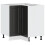 VidaXL vidaXL Kitchen Corner Base Cabinet Porto Black Engineered Wood 2