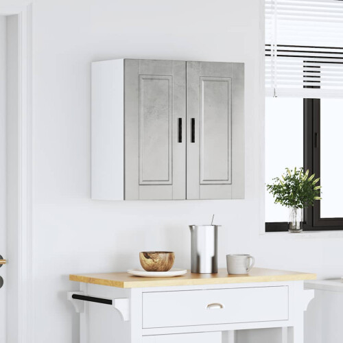 VidaXL vidaXL Kitchen Wall Cabinet Porto Concrete Grey Engineered Wood 2