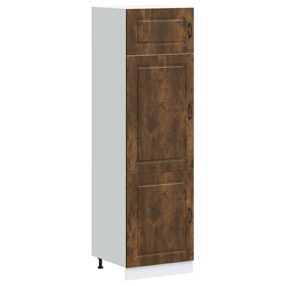 vidaXL Kitchen Cupboard Kalmar Smoked Oak Engineered Wood kitchen cabinet unit