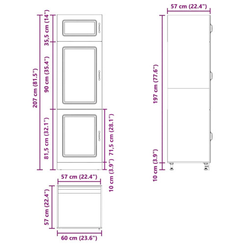 VidaXL vidaXL Kitchen Cupboard Kalmar Brown Oak Engineered Wood kitchen cabinet unit 2