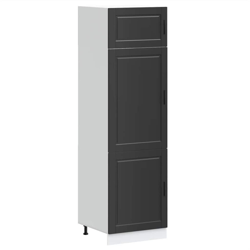 vidaXL Kitchen Cupboard "Porto" Black Engineered Wood kitchen cabinet unit