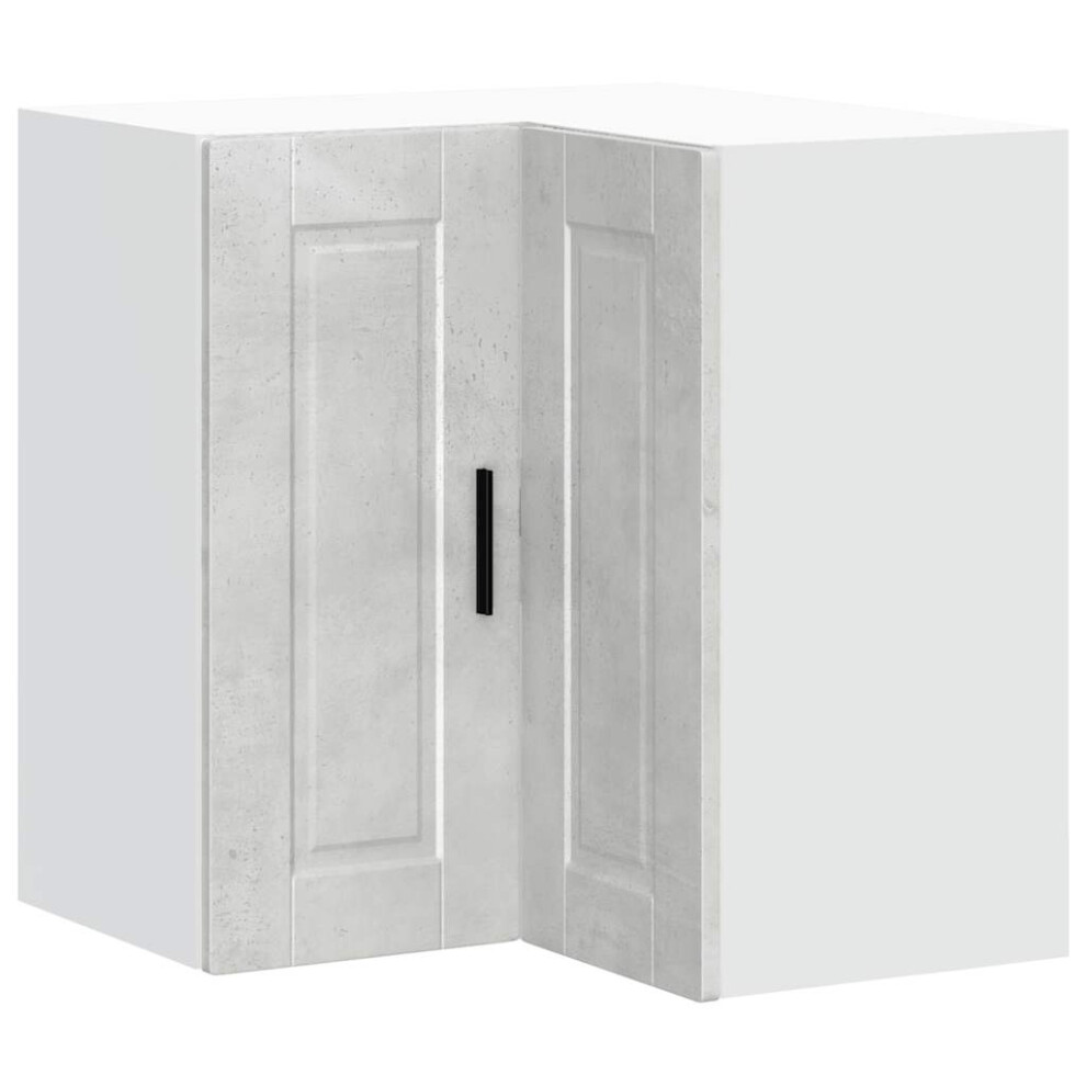 vidaXL Kitchen Wall Corner Cabinet "Porto" Concrete Grey Engineered Wood