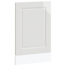 vidaXL Dishwasher Panel Porto High Gloss White 45x1,5x67 cm Engineered Wood