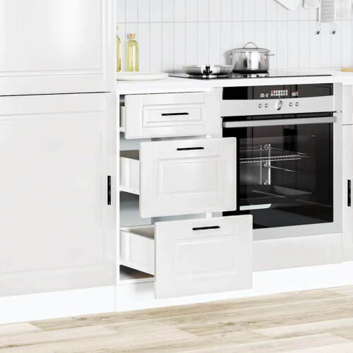 VidaXL vidaXL Kitchen Base Cabinet Porto High Gloss White Engineered Wood 2