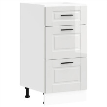 vidaXL Kitchen Base Cabinet Porto High Gloss White Engineered Wood