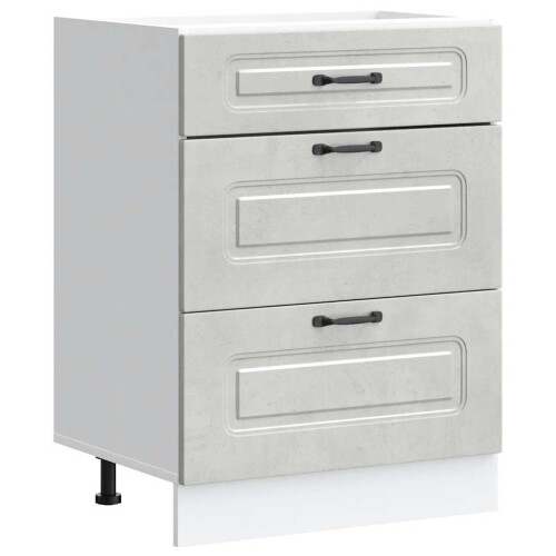 VidaXL vidaXL Kitchen Base Cabinet Kalmar Concrete Grey Engineered Wood