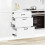 VidaXL vidaXL Kitchen Base Cabinet Kalmar High Gloss White Engineered Wood 3