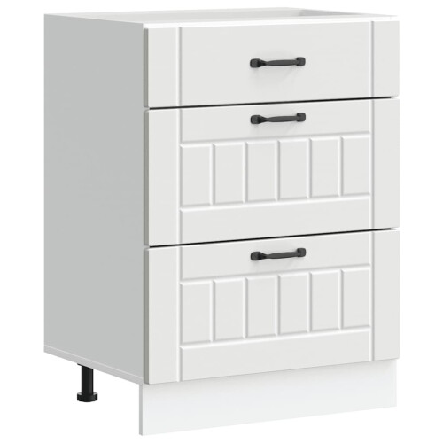 VidaXL vidaXL Kitchen Base Cabinet Lucca White Engineered Wood sink base cabinet 1
